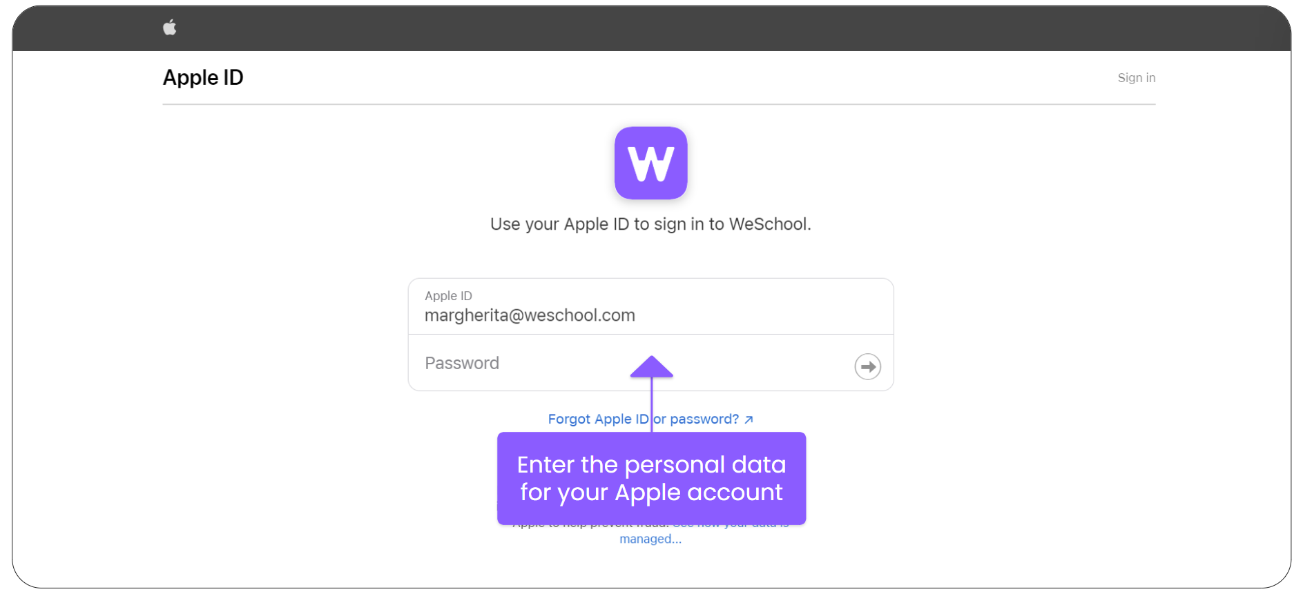 Enter your personal data for your Apple account.png