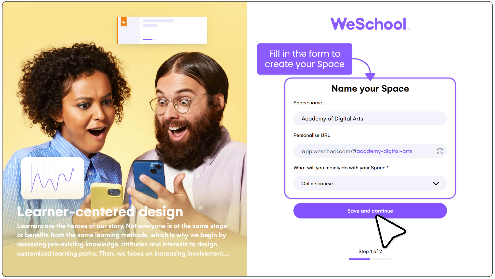 Je n'ai pas encore de compte WeSchool: comment créer un Espace – WeSchool